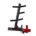 Cap Olympic Plate Tree Storage Rack for Weights &amp; Barbells, Heavy-Duty Steel Weight Plate Organizer for 2-Inch Olympic Plates, Space-Saving Storage Rack, 300lb Capacity, Multiple Colors