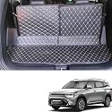 Premium 7D Boot/Trunk Mats Compatible for Scorpio N 6 Seater||Luxury Leather Double Layered mats||Set of 3Pcs||100% Waterproof and Washable (Black)