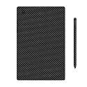 Capes Tablet Skins Compatible with Samsung Galaxy Tab A8 | Ultra-Thin Protective Film | Anti-Scratch Vinyl Decal Skin | Not Case/Cover (Carbon Fibre Black, Back Skin + S Pen Skin)