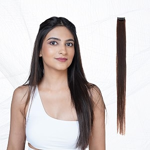 capilus 100 indian natural human hair clip in color streaks for women single clip 20 inches black4 pack