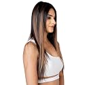 Capilus 100% Indian Natural Human Hair Clip In Color Streaks For Women, Single Clip (20 Inches, Caramel Brown,4 Pack)