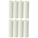 Capital Commercial RO Spun Filter Cartridge 10 Inch – Pack of 8 | String Wound Sediment Pre Filter | Compatible with Standard RO Purifiers | High Flow Rate | DIY Installation | Long Life