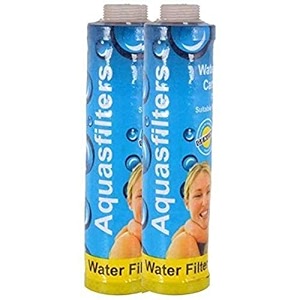 capital aqua 9-inch threaded ro water filter cartridge  pack of 2  pre filter spun candle for ro water purifier uv uf system aquaguard outer filter  threaded spun cartridge with teflon tape