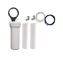 CAPITAL Housing Bowl Sediment Removal 10 Inch PP Spun Filter Cartridge (5 Micron) with 2 Meter RO Pipe, 2 Elbow Connectors &amp; Spanner Key Combo | Pre Filter Kit for RO Water Purifier
