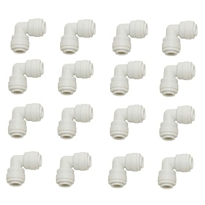 capital push-fit elbow connectors 1434 x 1434  pack of 16  ro elbow connector for water purifiers filters water dispensers  quick fit 90-degree joint for ro pipe tubing