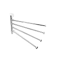 CAPITAL Stainless Steel 4-Arm Bathroom Swing Hanger Towel Bar/Wall Mounted Swivel Towel Bar Holder for Bathroom/Towel Stand/Towel Hanger 12" inch Long/Bathroom Accessories
