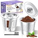 CAPMESSO Reusable K Cups for Keurig 1.0: Dual-Layer Mesh No Grounds Pods