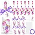Capoda 12 Sets Floral Garden Shovels Bulk Gardening Gift for Women Garden Tools Floral Hand Heavy Duty Christmas Trowels Thank You Cards with Bags for Mom Gift Birthday Teacher(Purple,Elegant)