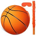 Capoda Basketball Piñata for Kids Basketball Birthday Party Decorations Sports Piñata Games with Stick Blindfold for Summer Birthday Baby Shower Sports Party Supplies