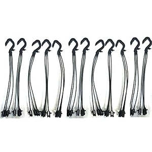 cappl plastic hanger for planters 30 cm long black pack of 12