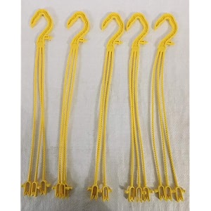 cappl plastic hanger for planters 30 cm long yellow pack of 12