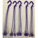 CAPPL Plastic Hanger for Planters, 30 cm Long (Violet, Pack of 12)