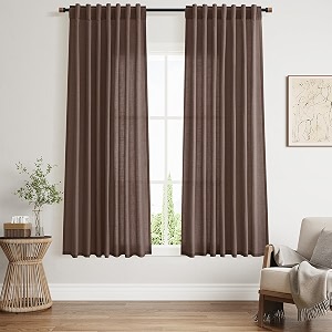 Cappuccino Curtains 63 Inches Long 2 Panel