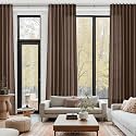 Nanspring Extra Long Linen Curtains 126 Inch