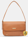 Caprese Clover Baguette Large Tan Handbag for