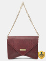 Caprese Shaya Baguette Small Cherry Red Handbag