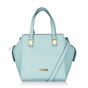 caprese womens bruno s medium light blue satchel