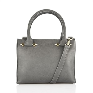 caprese womens samyra s small dark grey satchel
