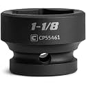 Capri Tools 1-1/8 in. Stubby Impact Socket, 1/2 in. Drive, 6-Point, SAE (Pack of 5)