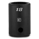 Capri Tools 1/2 in. Drive 18 mm 6-Point Metric Shallow Impact Socket, black (5-5018)