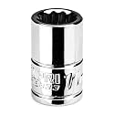 Capri Tools 11 mm Shallow Socket, 3/8 in. Drive, 12-point, Metric