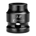 Capri Tools 12 mm Stubby Impact Socket, 1/2 in. Drive, 6-Point, Metric, CP55412