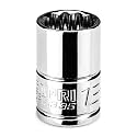 Capri Tools 13 mm Shallow Socket, 3/8 in. Drive, 12-point, Metric