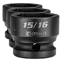 Capri Tools 15/16 in. Stubby Impact Socket, 1/2 in. Drive, 6-Point, SAE (CP55458) (Pack of 3)