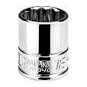 Capri Tools 18 mm Shallow Socket, 3/8 in. Drive, 12-point, Metric