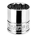 Capri Tools 19 mm Shallow Socket, 3/8 in. Drive, 12-point, Metric