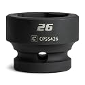 Capri Tools 26 mm Stubby Impact Socket, 1/2 in. Drive, 6-Point, Metric