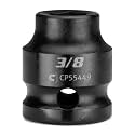 Capri Tools 3/8 in. Stubby Impact Socket, 1/2 in. Drive, 6-Point, SAE