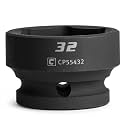 Capri Tools 32 mm Stubby Impact Socket, 1/2 in. Drive, 6-Point, Metric