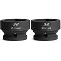 Capri Tools 32 mm Stubby Impact Socket, 1/2 in. Drive, 6-Point, Metric (Pack of 2)