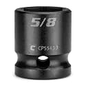 Capri Tools 5/8 in. Stubby Impact Socket, 1/2 in. Drive, 6-Point, SAE