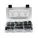 Captain O-Ring - ORB BOSS Hydraulic Fitting SAE 900 O-Ring Seal Kit (Buna-N 70-255 Piece Kit, 12 Sizes)