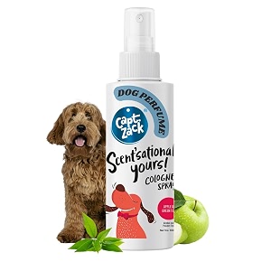 captain zack 2-in-1 scentsationally yours  dog amp cat cologne  odour control with healthy coat  for all breeds  apple amp green tea  100ml  alcohol free  keeps pet fresh  natural daily use spray