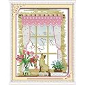 CaptainCrafts Cross Stitch Kits for Adults Stamped Seasons Needlecrafts