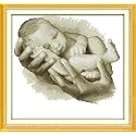 CaptainCrafts Cross Stitch Kits for Adults Stamped 11CT Baby Pattern
