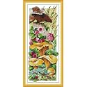 CaptainCrafts Cross Stitch Kits for Adults Stamped Autumn Forest Pattern