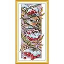 CaptainCrafts Cross Stitch Kits for Adults Stamped Winter Bird Printed