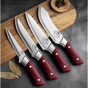 chef knife cleaver knife japanese professional kitchen knife steel sharp chef knife for meat and vegetable chopping knife set of 4