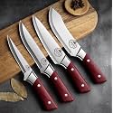 Chef Knife Cleaver Knife Japanese Professional Kitchen Knife Steel Sharp Chef Knife for Meat and Vegetable Chopping Knife (Set of 4)