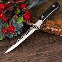stainless Steel Classic Flexible Fillet Knife Ideal for Filleting Fish and Trimming Meat Japanese Filleting Knife &amp; Meat Trimming Knife Kitchen Knife Knives (Set of 1, Black)