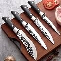 Damascus Knife Set Japanese Knife Set Steel Kitchen Knife Butcher Cleaver Meat Chopper Classic Vegetable Cleaver Chopping Knife Premium Chef Knife (Set of 4)