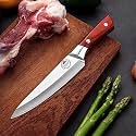 Stainless Steel Japanese Chef Knife Set, Professional Kitchen Knives, Sharp, Ergonomic Handle, Brown