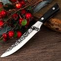 Meat Cutting Knife Viking Knife Full Tang Knife for Kitchen High Carbon Steel Knife for Butchering Fillet Knife Processing Knife Sharp Filleting Knife (Set of 1)