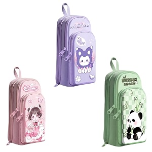 capybara pencil case 3 compartment cute aesthetic pencil case for girls large capacity pen pencil pouch multifunctional stationery organizer for school office