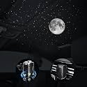 Car Air Freshener Ambient Diffuser with 6 Scents, Auto On/Off Optic Star Projector for Ceiling, Accent Light with Vent Clip (Moon)