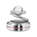 Car Air Freshener Auto Rotating Floating Planet Decor Solar Powered Aromatherapy Essential Diffuser Air Freshener Diffuser Fragrance Car Accessories perfumes (silver)